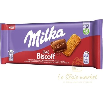 MILKA TAVOLETTA CIOCCOLATO LOTUS BISCOFF GR 90