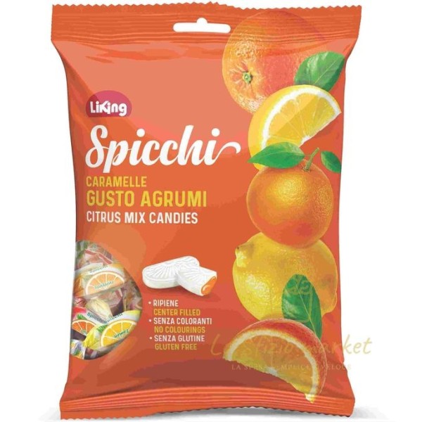 LIKING CARAMELLE SPICCHI FRUTTA ARANCIA LIMONE 150