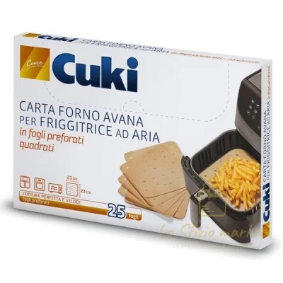 CUKI CARTA FORNO AVANA PER FRIGGITRICE AD ARIA 25P - Casa, Alluminio Pellicola Forno, Carta, HO.RE.CA