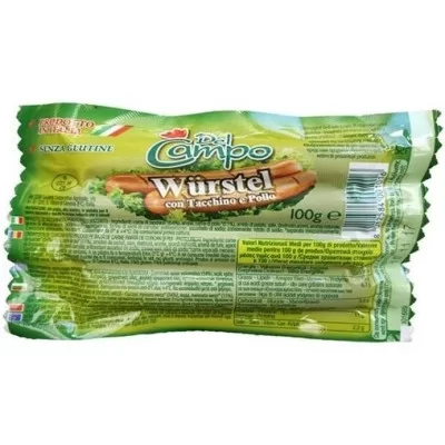 DEL CAMPO WURSTEL POLLO TACCHINO 100GR - Home, Gastronomia, Salumi, Wurstel