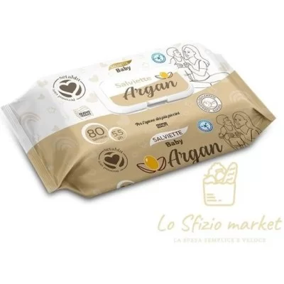 SETABLU SALVIETTINE ARGAN X80PZ PUSH UP - Cura del Bimbo, Igiene Infanzia, Salviettine