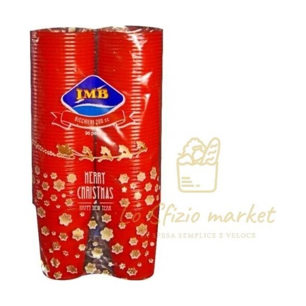 IMB BICCHIERI ROSSI PLASTICA 200CC X96PZ