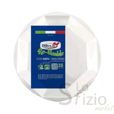 DOPLA PIATTI FRUTTA PICCOLI RIUTILIZZABILI 25PZ - Casa, Plastica, Piatti, HO.RE.CA