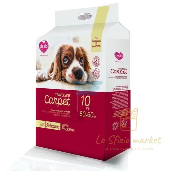 DEALO TAPPETINI ASSORBENTI PER ANIMALI 60X60 X10PZ