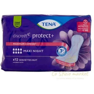 TENA LADY MAXI NIGHT DISCREET 12PCS