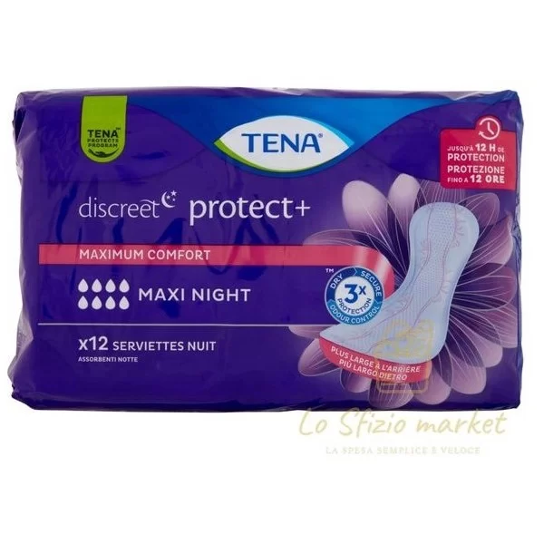 TENA LADY MAXI NIGHT DISCREET 12PCS
