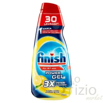 Finish Power Gel Lemon 30 Washes 600ml