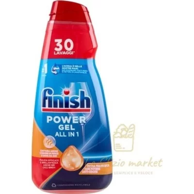 FINISH POWERGEL ANTIODORE ALL IN 1 600ML 30LAV - Detergenza, Detersivi Stoviglie, Lavastoviglie