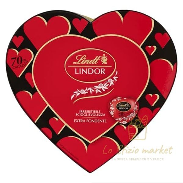 LINDT LINDOR SCATOLA CUORI CIOCCOLATO FONDENTE 96G