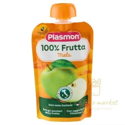 PLASMON POUCHES SPREMI E GUSTA ALLA MELA 100GR - Cura del Bimbo, Cibo Infanzia, Omogenizzati