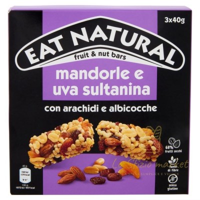 EAT NAT BARRETTE MANDORLA E  UVA SULTANINA 120GR