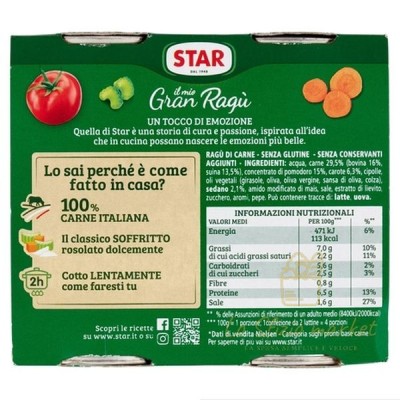 GRANRAGU' STAR CLASSICO 2X180GR