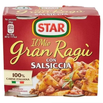 STAR RAGU' SALSICCIA 2X180GR - Alimentari, Salse e Sughi pronti, Sughi pronti, HO.RE.CA