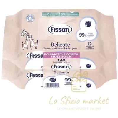 FISSAN BABY SALVIETTINE DELICATE BIPACK 2X70PZ - Home, Cura del Bimbo, Igiene Infanzia, Salviettine