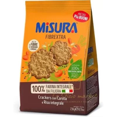 MISURA FIBRAEXTRA PANETTI CAROTA 230GR - Alimentari, Fuori Tutto, Piu compri meno paghi, Panificati e Biscottati