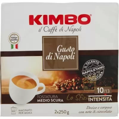 KIMBO CAFFE GUSTO NAPOLI 2X250GR - Alimentari, Caffè e Infusi, Caffè e Orzo