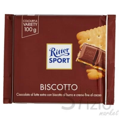 RITTER SPORT CIOCCOLATO BISCOTTO 100GR - Home, Alimentari, Epifania, Cioccolata e Snack dolci