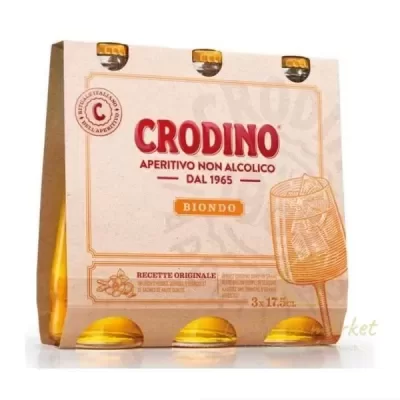 CRODINO APERITIVO NON ALCOLICO BIONDO ML.175 X 3 - Acqua Bibite Alcolici, Aperitivi, HO.RE.CA
