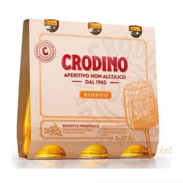 Crodino Non-Alcoholic Aperitif Blonde 175ml x 3