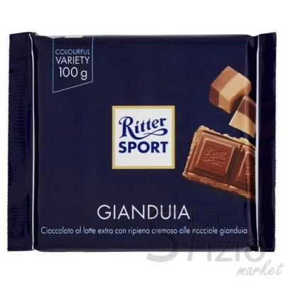 RITTER SPORT CIOCCOLATA GIANDUIA 100GR - Home, Alimentari, Epifania, Cioccolata e Snack dolci