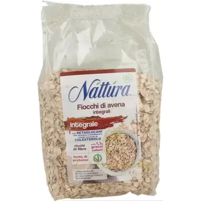 Nattura Organic Whole Grain Oat Flakes 500g
