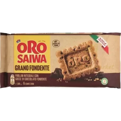 Saiwa Oro Frollino Dark Chocolate Wheat Biscuits 300g