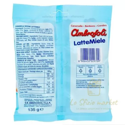 AMBROSOLI CARAMELLE LATTE MIELE GR 135