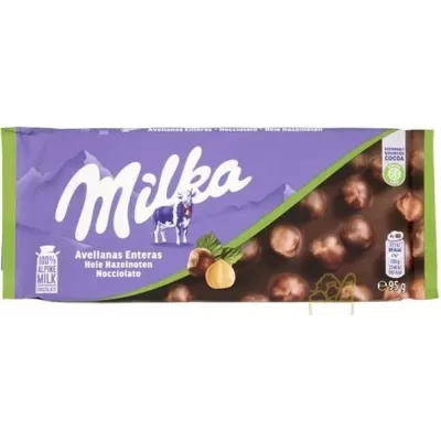 MILKA CIOCCOLATA TAVOLETTA LAT NOCCIOLA INTERA 95G