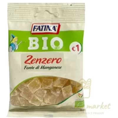 FATINA BIO ZENZERO CUBETTI 40GR - Alimentari, Frutta Secca, Bio