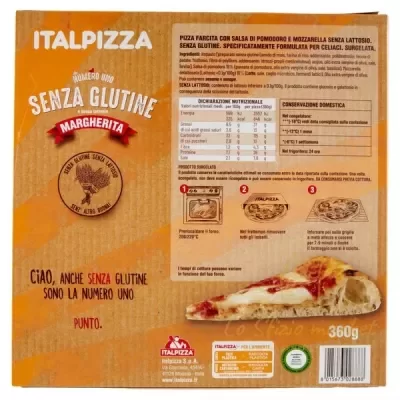 ITALPIZZA PIZZA MARGHERITA S GLUTINE S LATTOS 360G