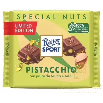 RITTER SPORT CIOCCOLATO AL PISTACCHIO 100GR