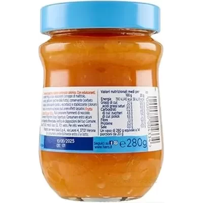HERO LIGHT PEACH JAM NO ADDED SUGAR 280G