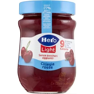 Hero Light Red Cherry Jam No Added Sugar 280g