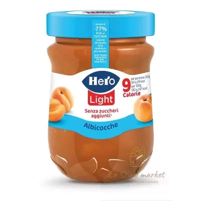 HERO LIGHT APRICOT JAM NO ADDED SUGAR 280G