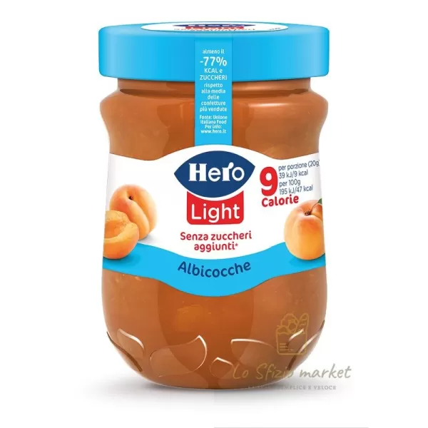 HERO CONFETTURA LIGHT ALBICOCCA S/ZUCCH 280GR