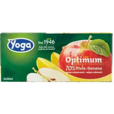 YOGA OPTIMUM MELA BANANA 3X200ML - Acqua Bibite Alcolici, Succhi di Frutta, Altri