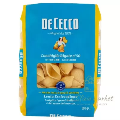 DE CECCO PASTA CONCHIGLIE RIGATE N 50 500GR