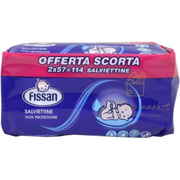 FISSAN BABY SALVIETTINE ALTA PROTEZIONE 2X57PZ