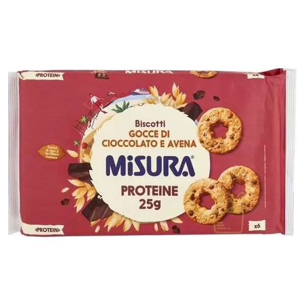 MISURA BISCOTTI PROTEIN CON CIOCCOLATO 260GR