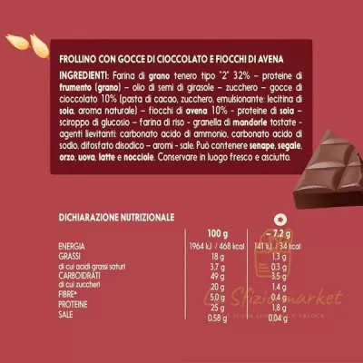 MISURA BISCOTTI PROTEIN CON CIOCCOLATO 260GR