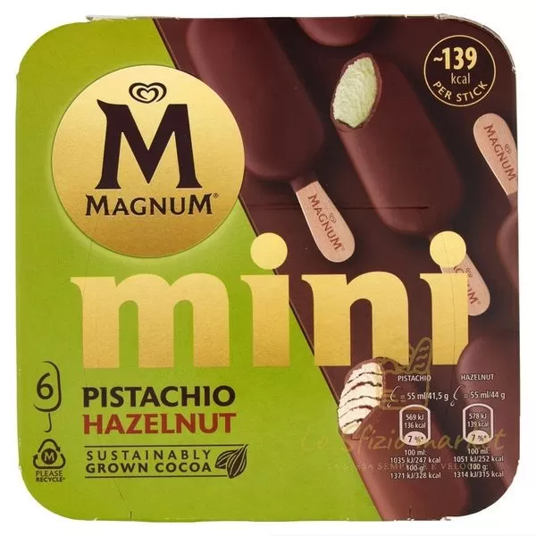 ALGIDA MAGNUM MINI AL PISTACCHIO E NOCCIOLA 6X44GR