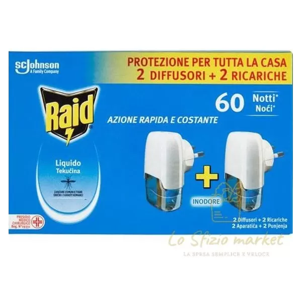 RAID LIQUIDO ELETTRICO 2 BASI+2 RICARICHE BPACK