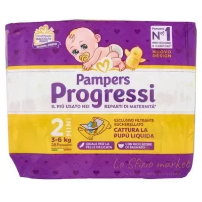 Pampers Progressi Mini Size 2 Diapers 3-6kg 28pcs