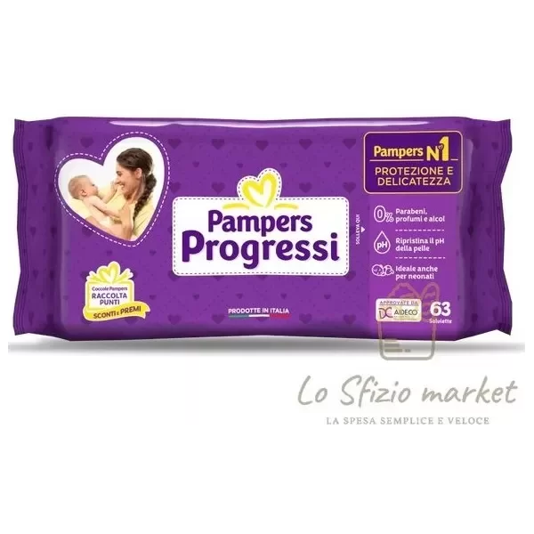 PAMPERS PROGRESSI SALVIETTE SENSITIVE 63PZ