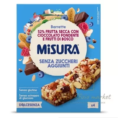 Misura No Added Sugar Chocolate and Red Berries Bars 120g