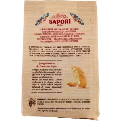 SAPORI CANTUCCI TOSCANI IGP CON MANDORLA 250GR