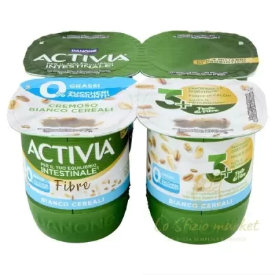 DANONE ACTIVIA WHITE INTEGRAL CEREALS 0.1% 4X125G