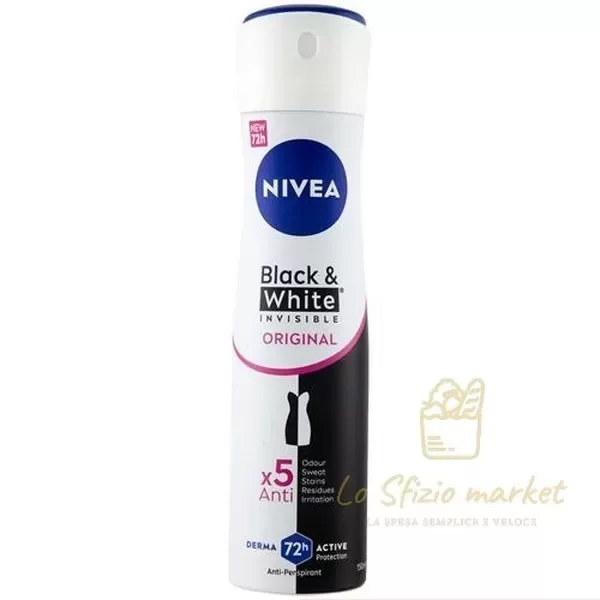 NIVEA DEO SPRAY BLACK WHITE ORIGINAL 150ML