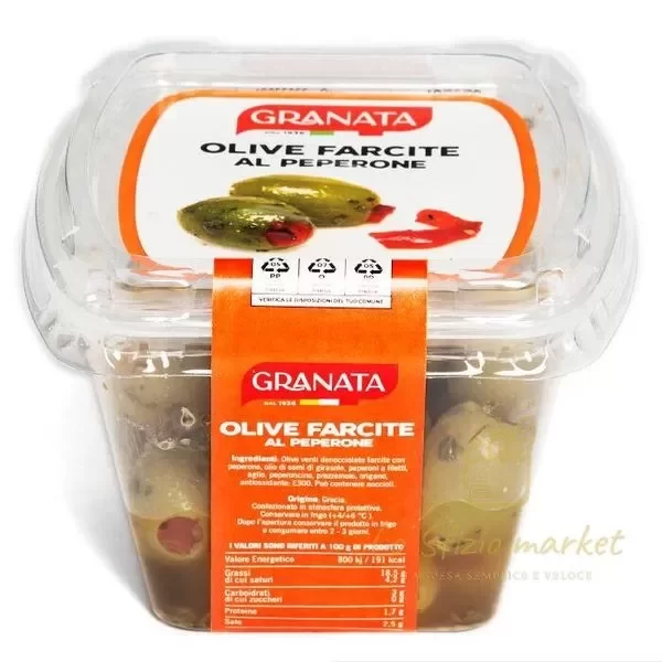 GRANATA OLIVE FARCITE CON PEPERONE 180GR