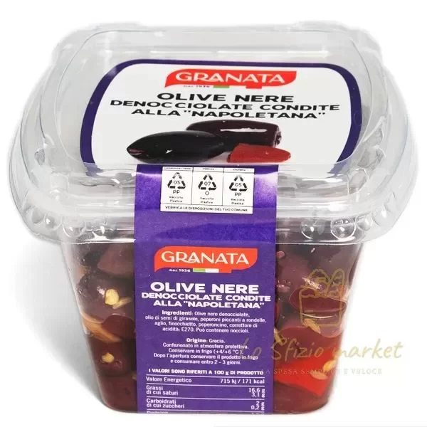 GRANATA OLIVE NERE DENOCCIOLATE ALLA NAPOLET 220GR